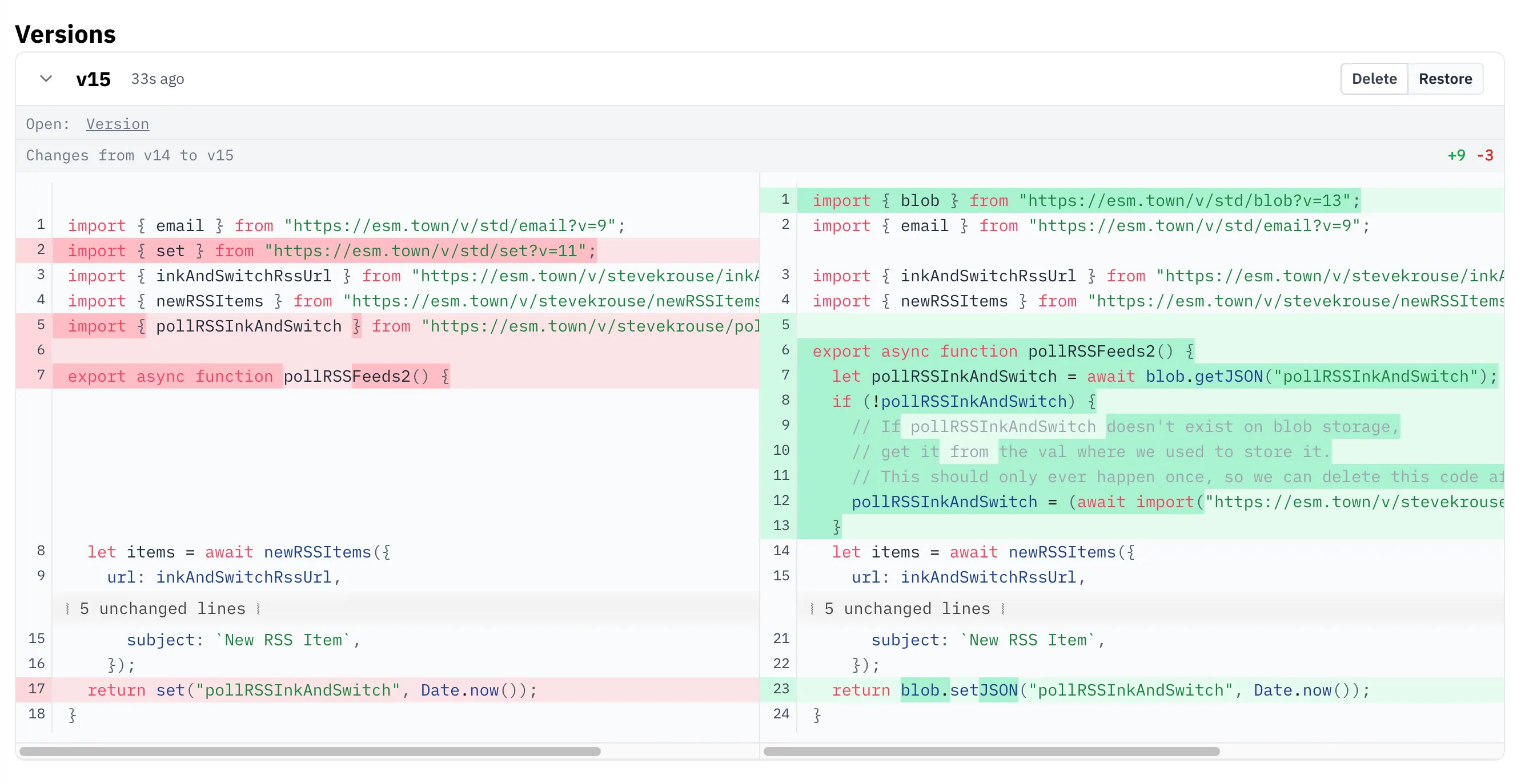 Using std/blob instead of std/set